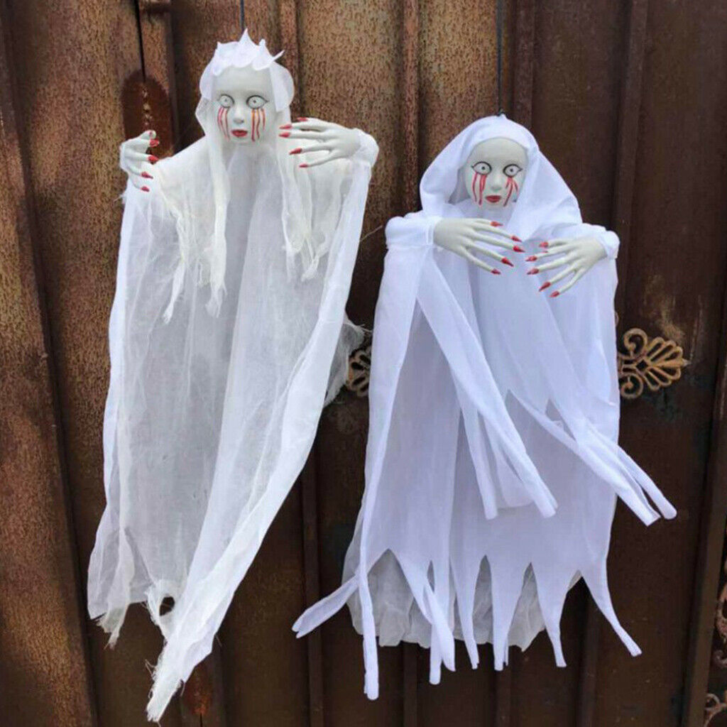 Hanging Ghost Horror Voice Hanger Grim Ghost Outdoor Party Bar Decor Props
