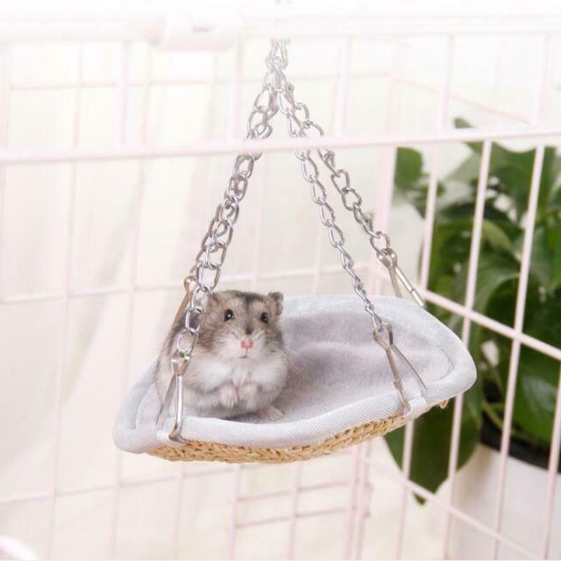Small Pet Hammock Hamster Round Cage House Mini Hanging Bird Nest Bed for Rodent
