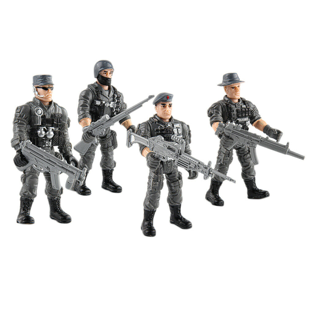 4pcs Marine Corps Soldier Military Scene Sand Table Layout Collection Gift