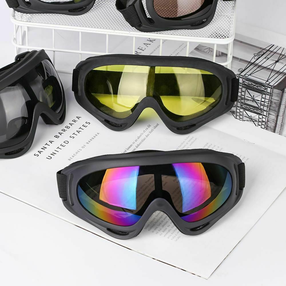 Moto Cycling Snowboard Ski Goggles Winter Windproof Lens Frame Eyewear Glasses