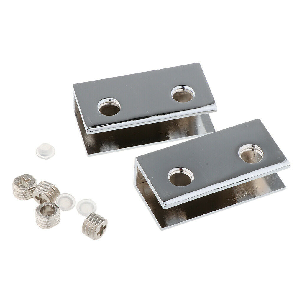 2 pack Zinc Alloy Fixed Glass Clamp Adjustable Glass Brackets C-8-10mm