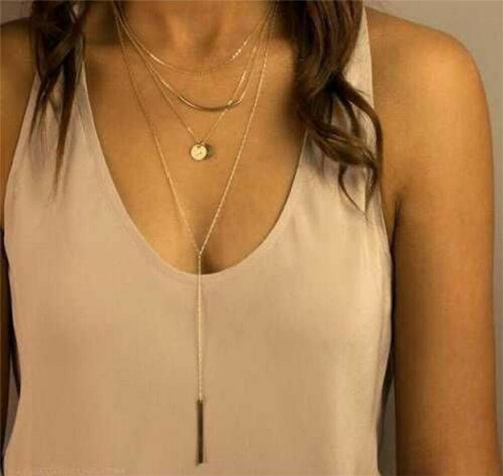 Fashion New Charm Choker Chunky Statement Bib Pendant Chain Necklace Jewelry