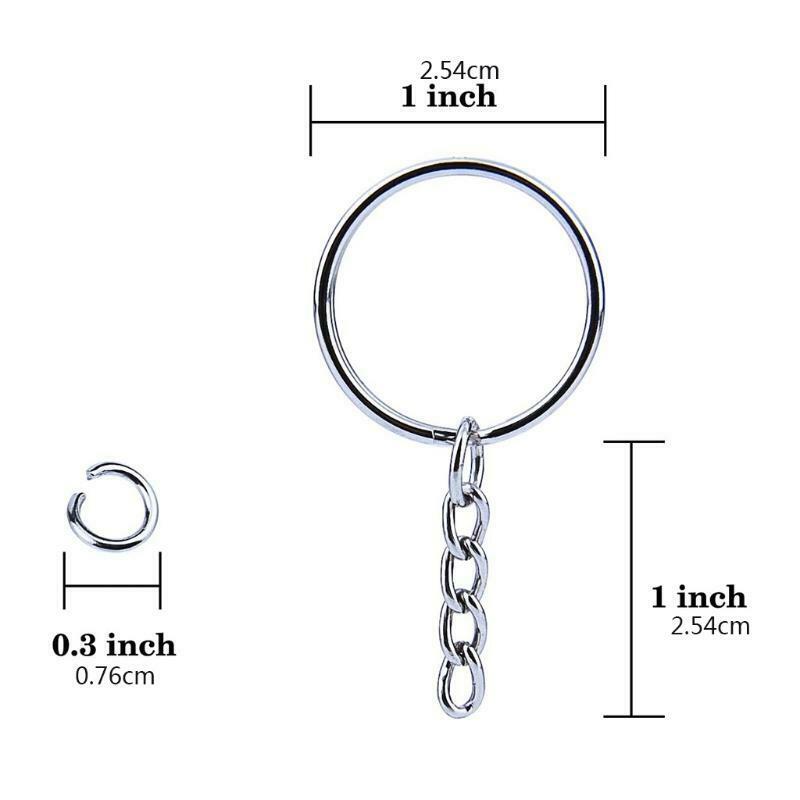 300Pcs Multipurpose Metal Rings Key Chain DIY Tools Hand Craft Making Supplies