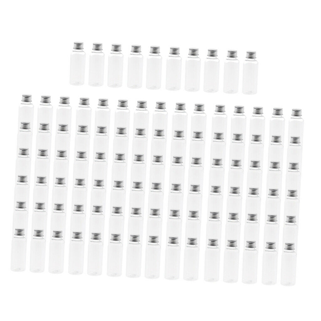 100Pcs Clear Empty Plastic Lotion Sample Bottles Set Leakproof Containers