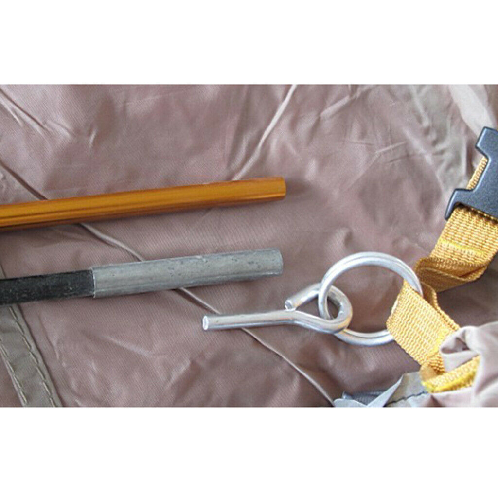 Aluminum Alloy Lightweight Ring & Pin Camping Tent Pole Awning Repair Tool