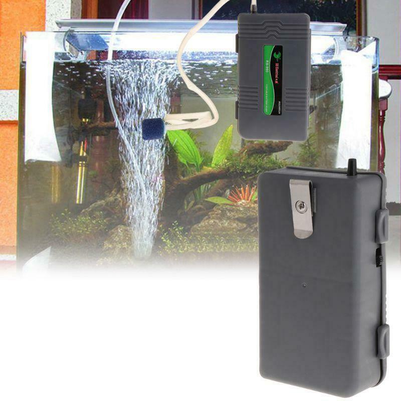 Air Pump Portable Aquarium Fish Tank Battery Powered Oxygen Aerator With Stone
