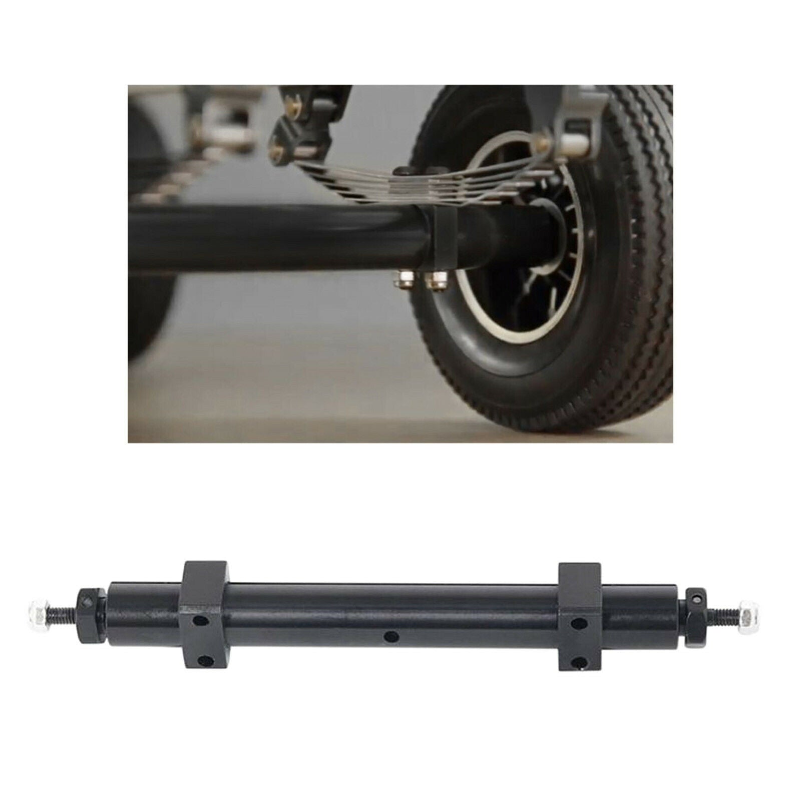 Metal Rear Wheel Axle Fit for Tamiya 1/14 RC Trailer Car Accessories 120mm