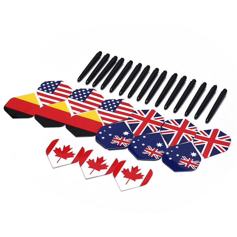 15pcs nylon dart shafts and 15pcs nice pattern darts flights dart accessor.l8