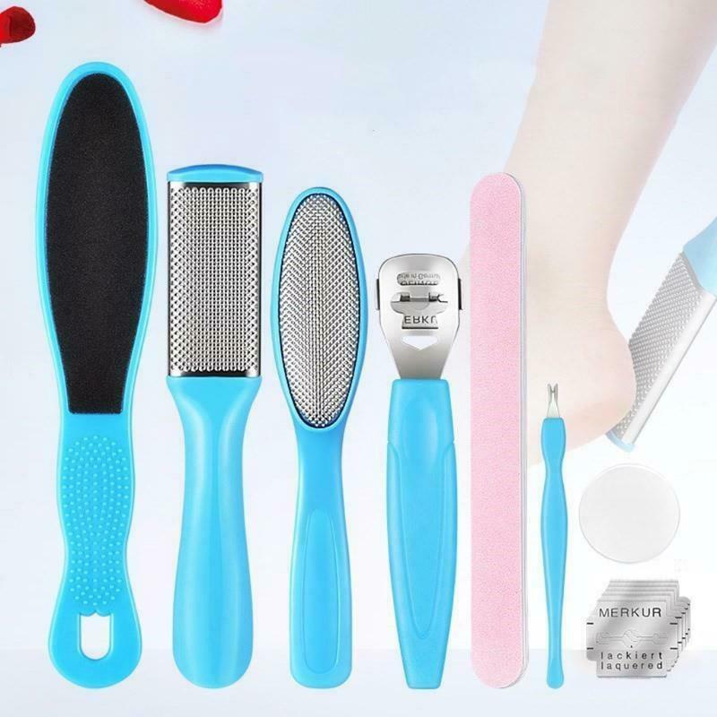 8PCS Stainless Steel Foot Rasps Set Hard Dead Skin Callus Remover Kit Feet Files