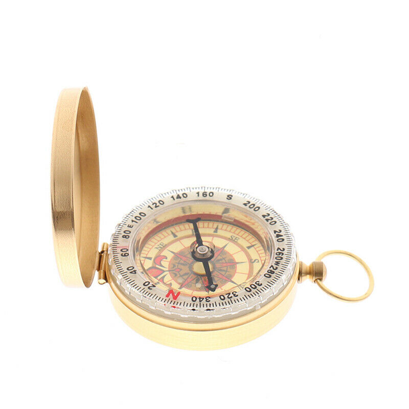 Camping Hiking Pocket Golden Compass Compass Navigation for Outdoor Activ.l8