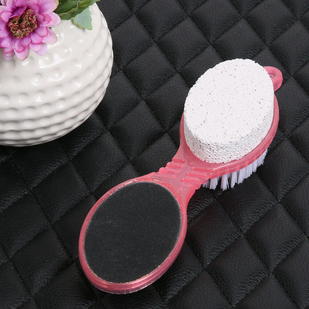 4 IN 1 Foot Care Callus Brush Pumice Scrubber Pedicure Exfoliate Remover  @