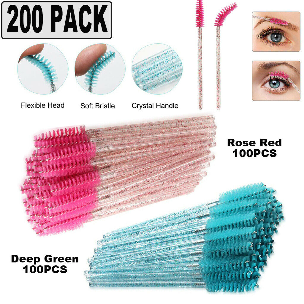200pcs Disposable Eyelash Brushes Eye Lash Extension Applicator Makeup Tool