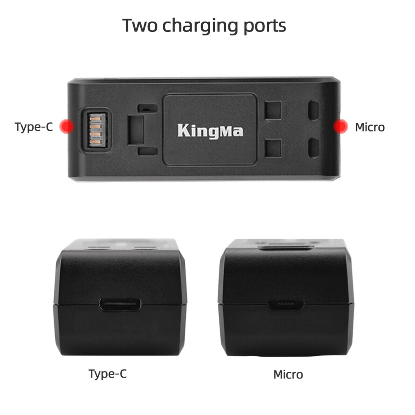 For Insta360 ONE R Sports Camera Lithium Battery Dual Charger Charging Hub
