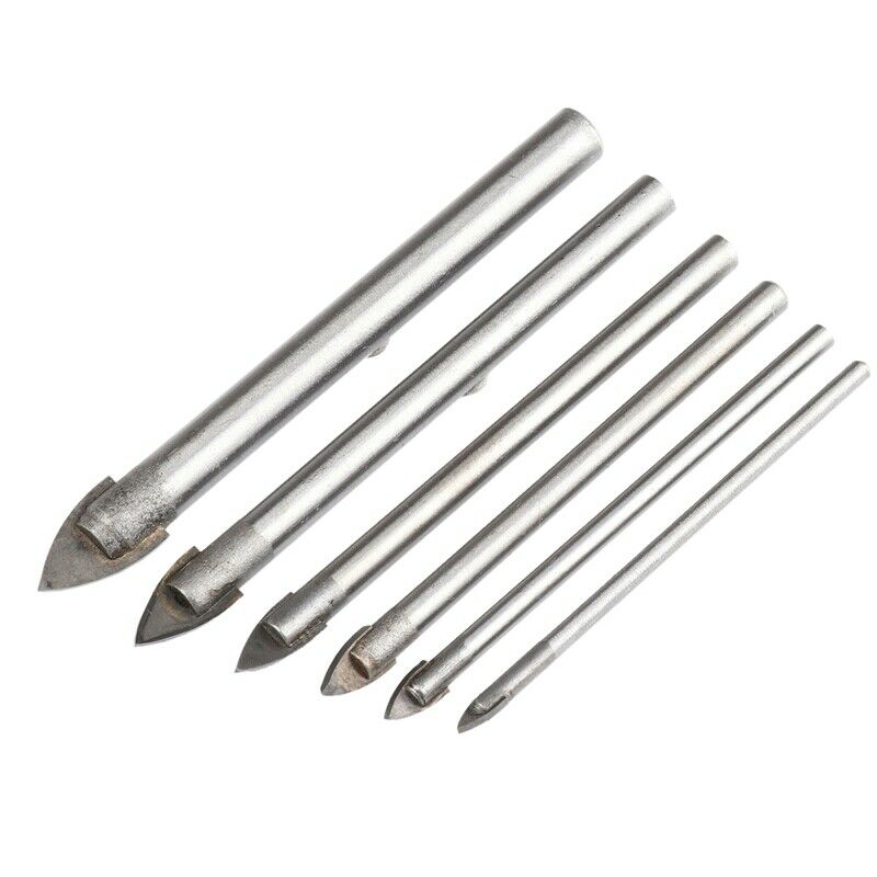 6Pcs 3-10Mm Ceramic Tile Bit Diamond Glass Hard Tiles Spade Drill Ground CarbiA8