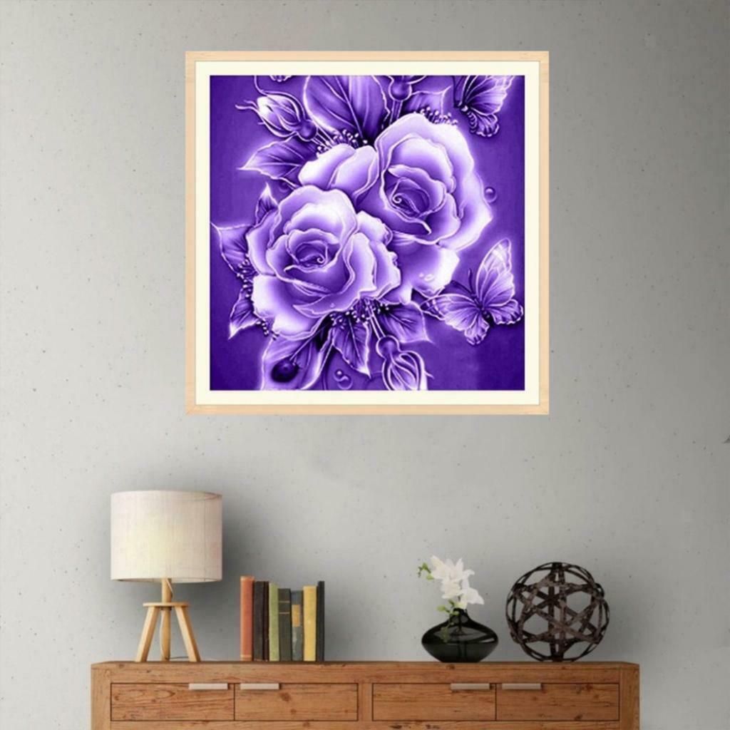 Flower Rose DIY 5D Diamond Painting Embroidery Cross Crafts Stitch Kit 2#