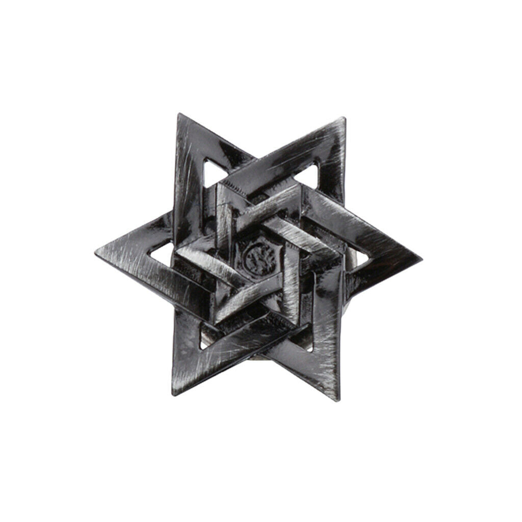 Retro Black Multi-layer Overlap Star Collar Pin Lapel Pin Brooch Pin Fashion