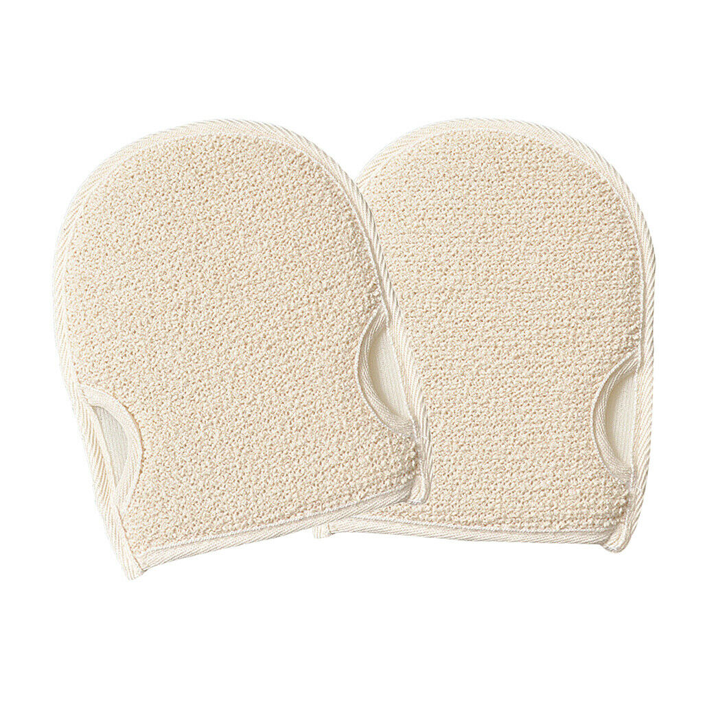 2 Pieces Bath-Scrubbing Gloves Massage Shower Mitts Spa Soap Wash Arms Face