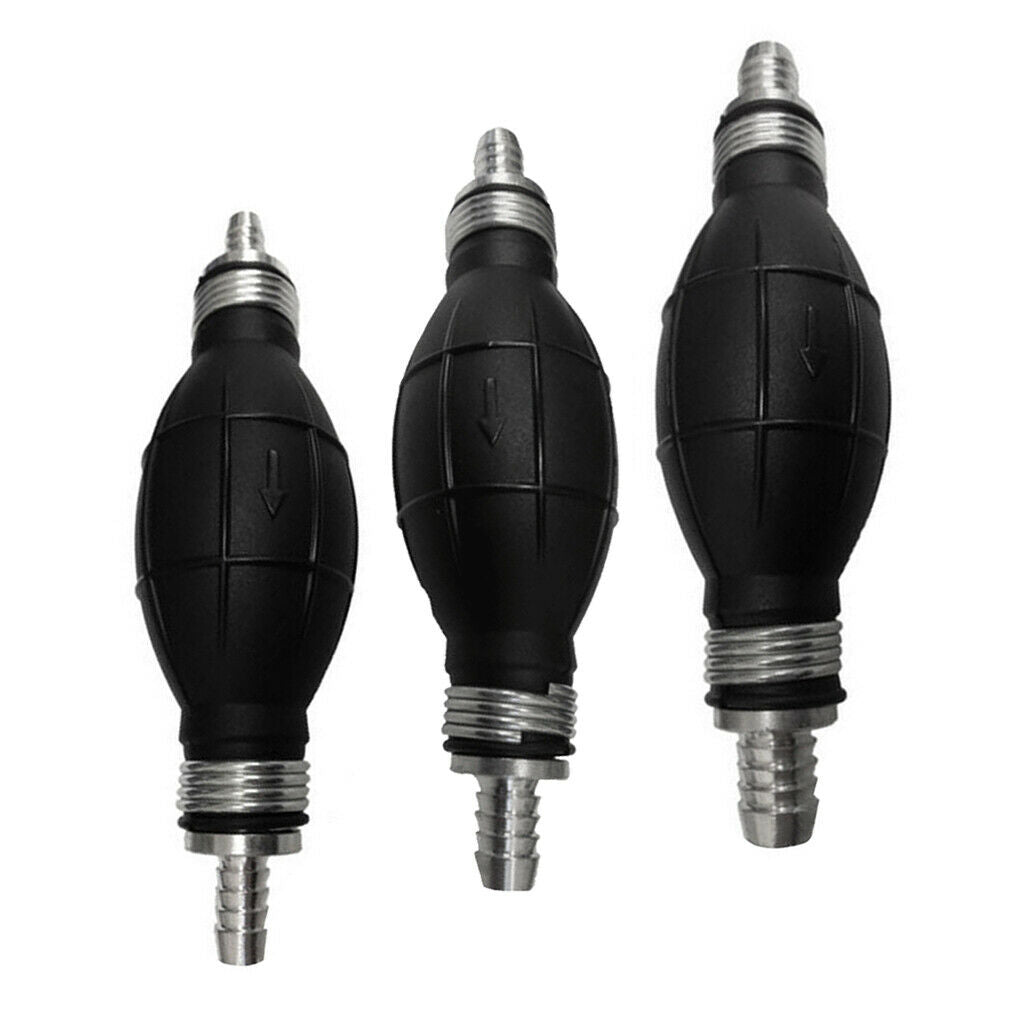3x Straight Fuel Line Primer Bulb Fuel Transfer Pumps Boat Petrol Inline