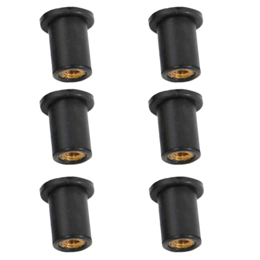 100Pcs M5 Rubber Well Nut 5MM Motorcycle Windscreen Brass NUTS High Quality