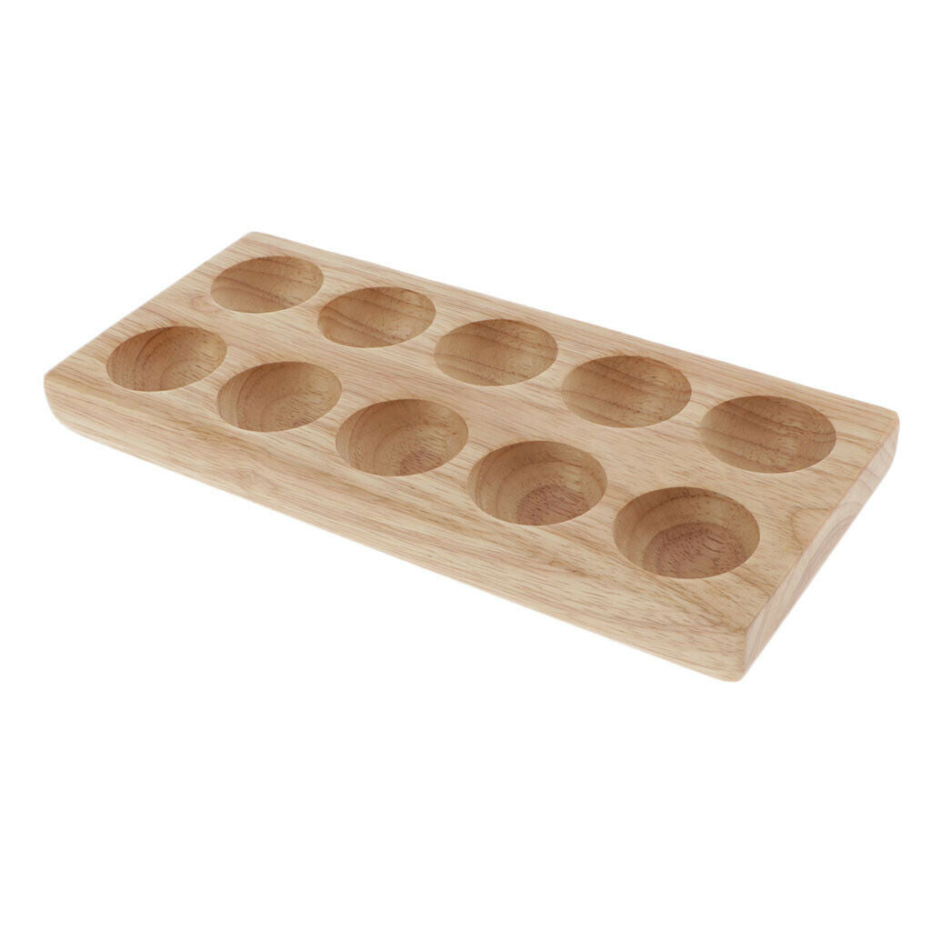 Natural Wood Storage Rack Holder Bottle Display Makeup Shelf Container