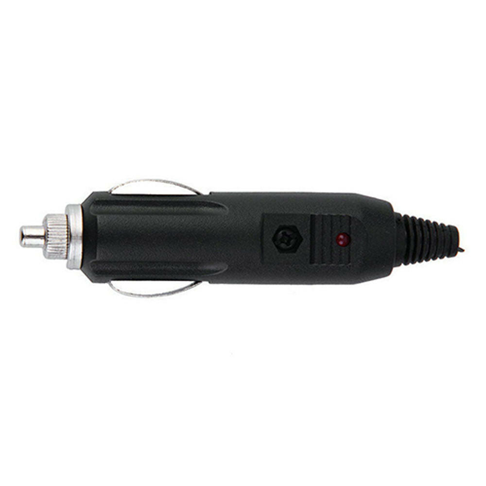 1PCS 12V Male Car Lighter Socket Plug Connector With Fuse Red LED