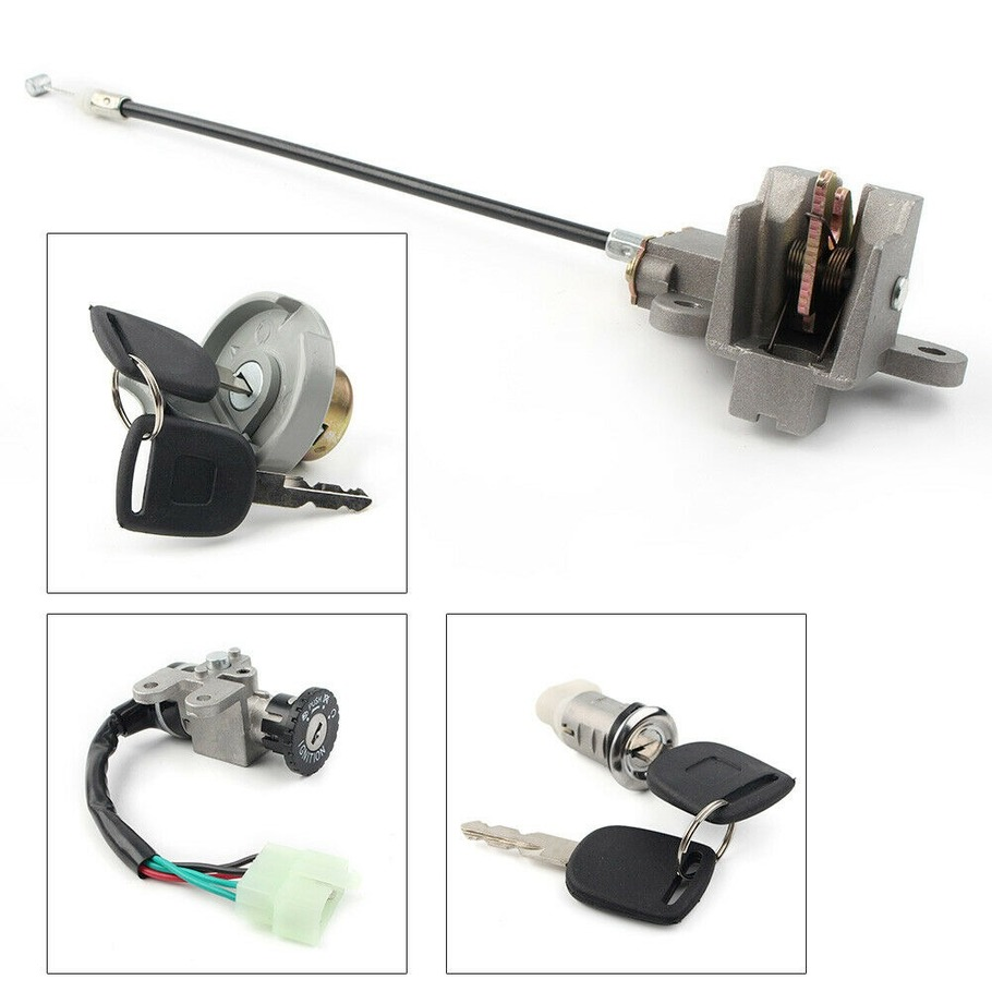 GY6 49/50cc hs Ignition Switc Seat Fuel Gas Cap Cover Lock For Chinese Scooter