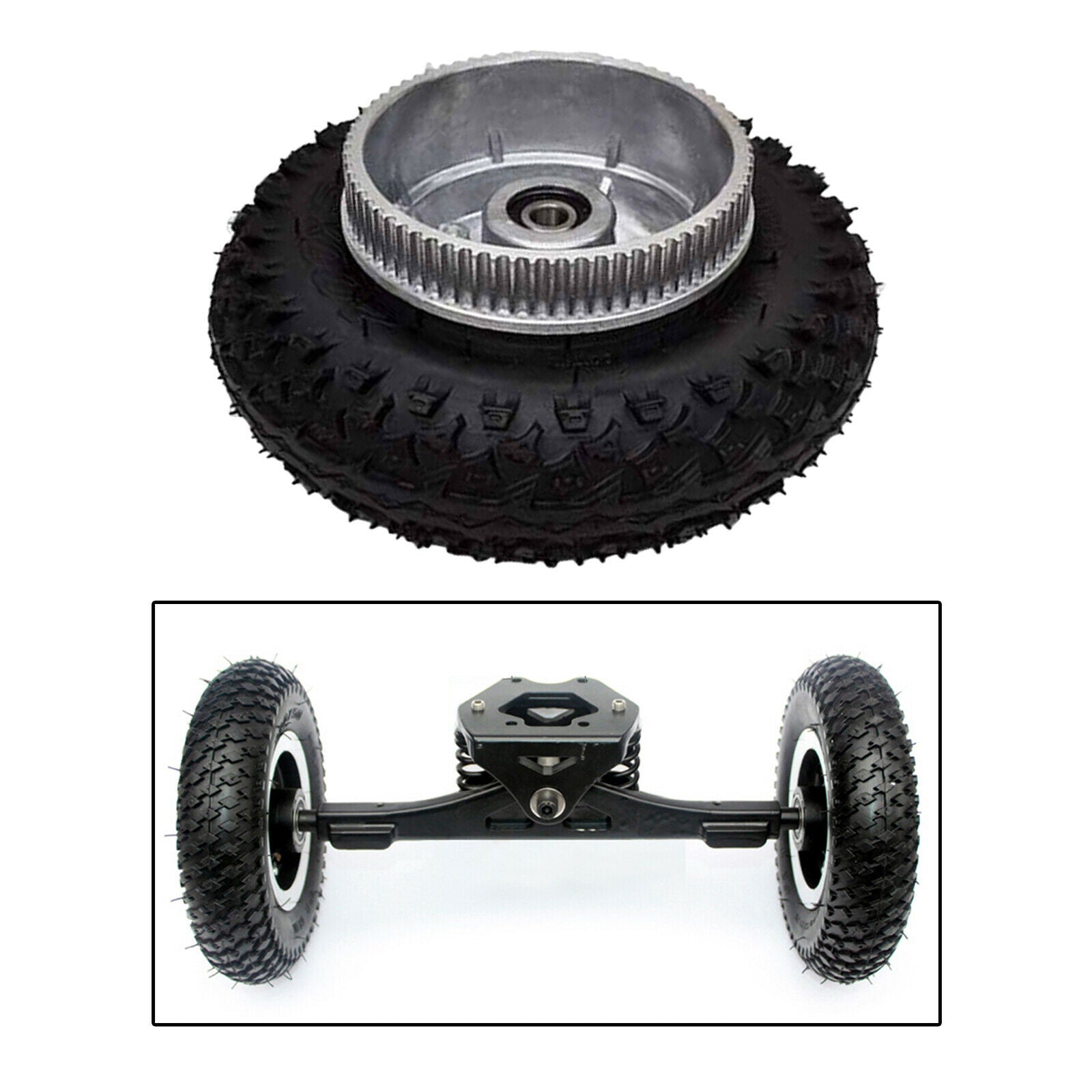 Off-Road Electric Skateboard Gear Wheel Pulley Pneumatic Wheel 200x50mm