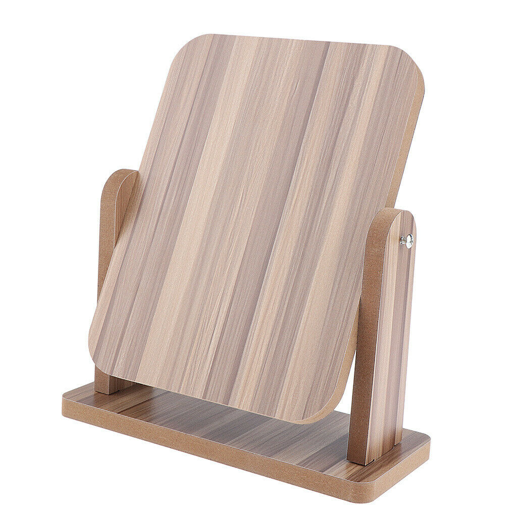 1 Piece Of Rectangle Tabletop Vanity Makeup Mirror, Made of Wood Frame And Stand