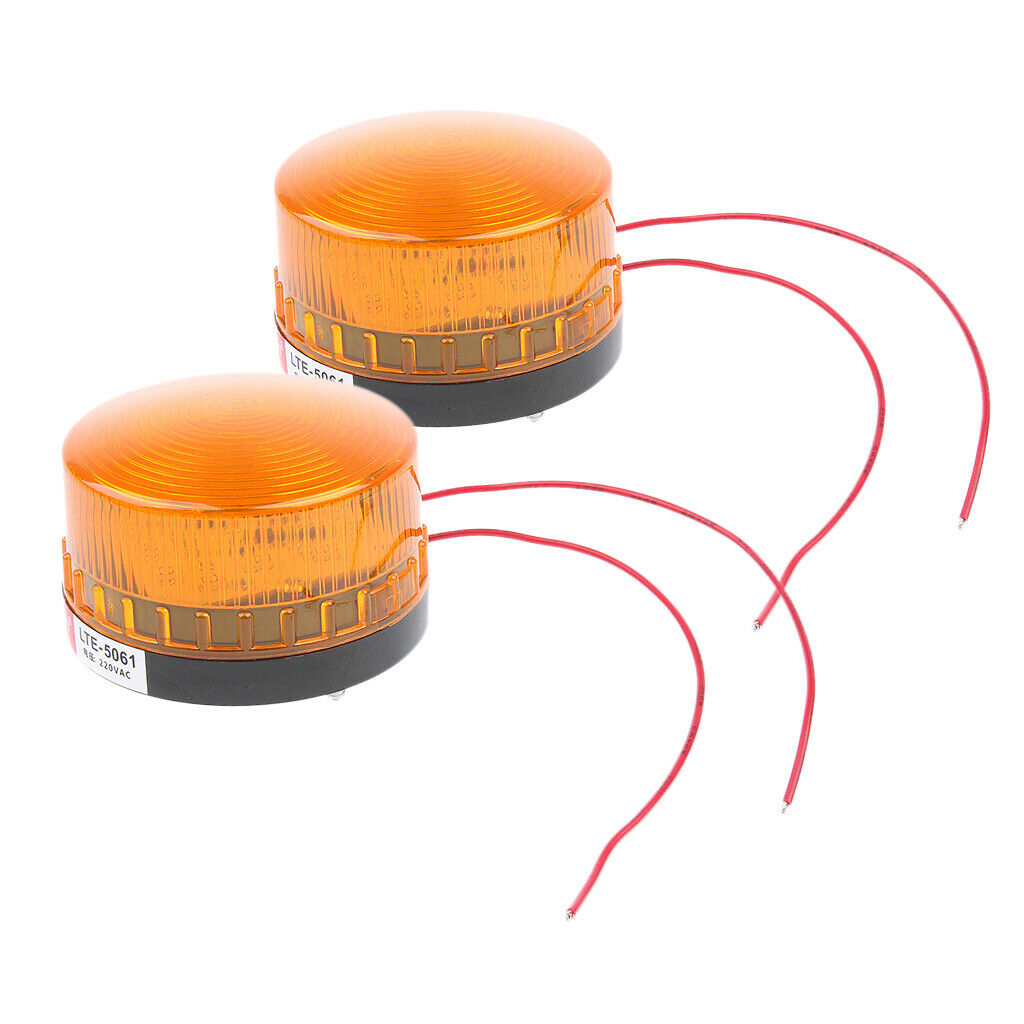 2 Pieces Warning Light Workshop Emergency Beacon LED Strobe Flashing 220 V