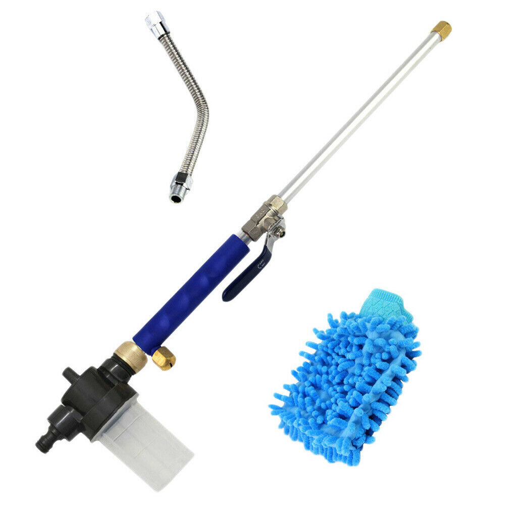High Pressure Power Car Washer Spray Nozzle Water Gun w/ Corrugated pipe