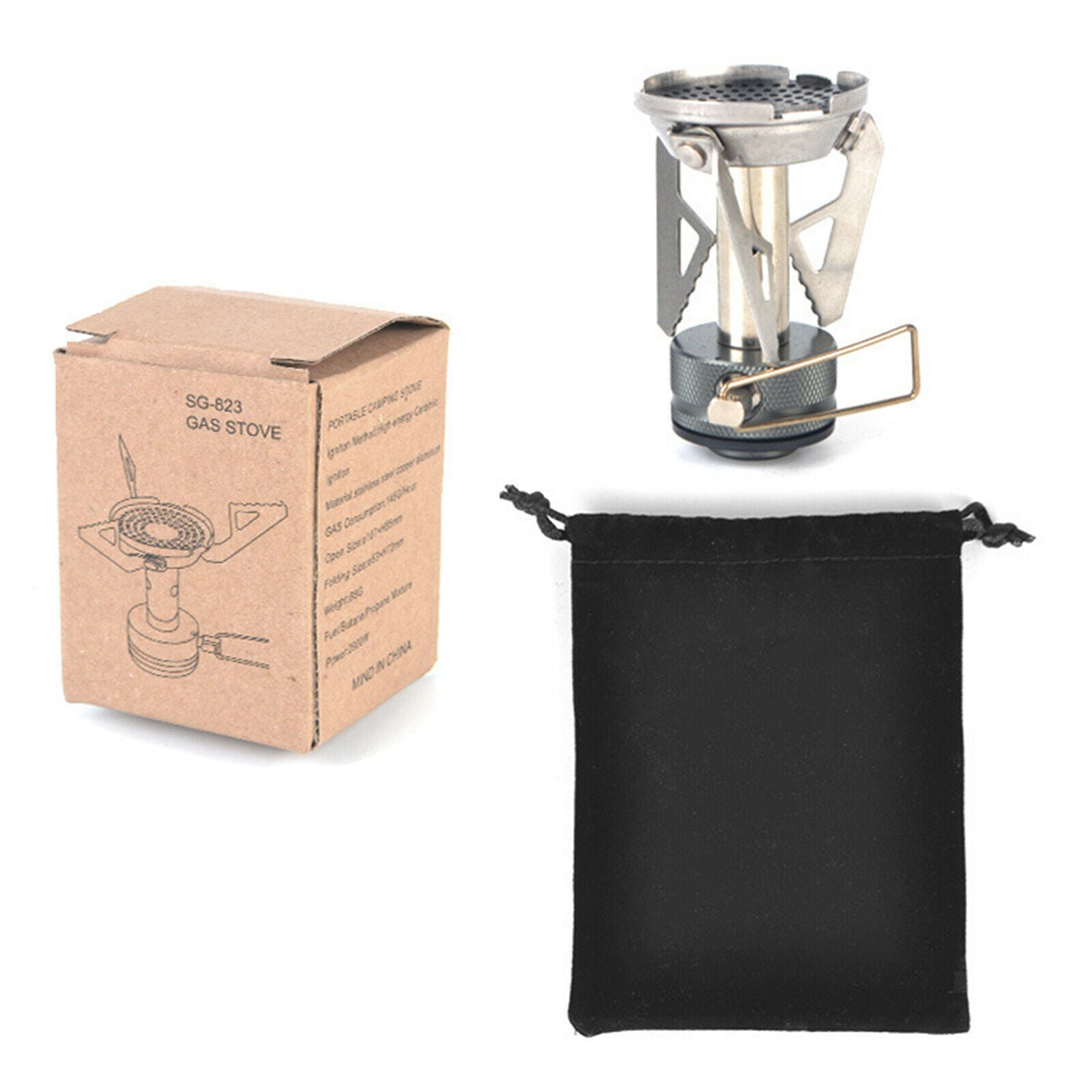 Mini Portable Pocket Camping Gas Stove Cooking Folding Burner Outdoor Hiking