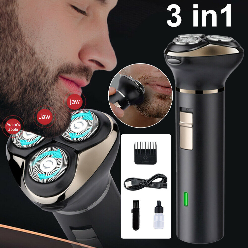 Men's Electric Shaver Trimmer Razor Rechargeable Hair Beard Nose Shaving Tool