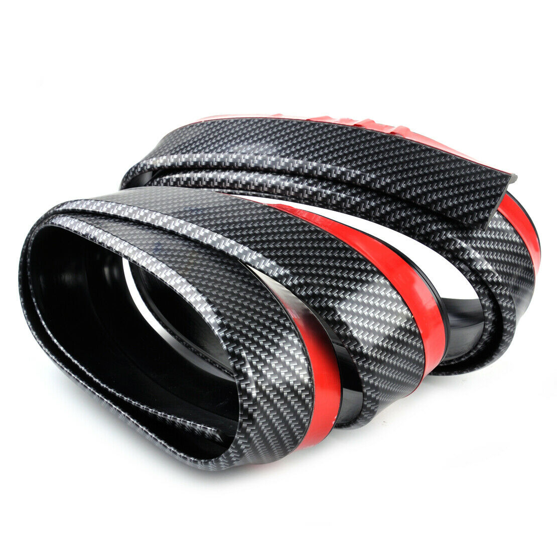 Carbon Fiber Rubber Front Bumper Lip Trim Splitter Guard Spoiler Protector An