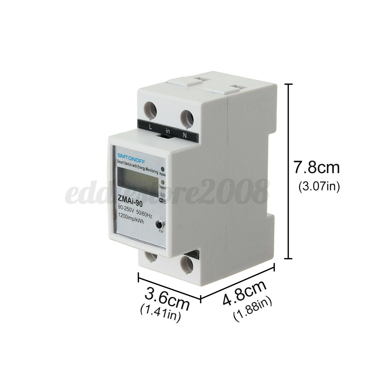 Electric KWh Smart Meter Single-phase Rail Meter Wifi Remote Contro