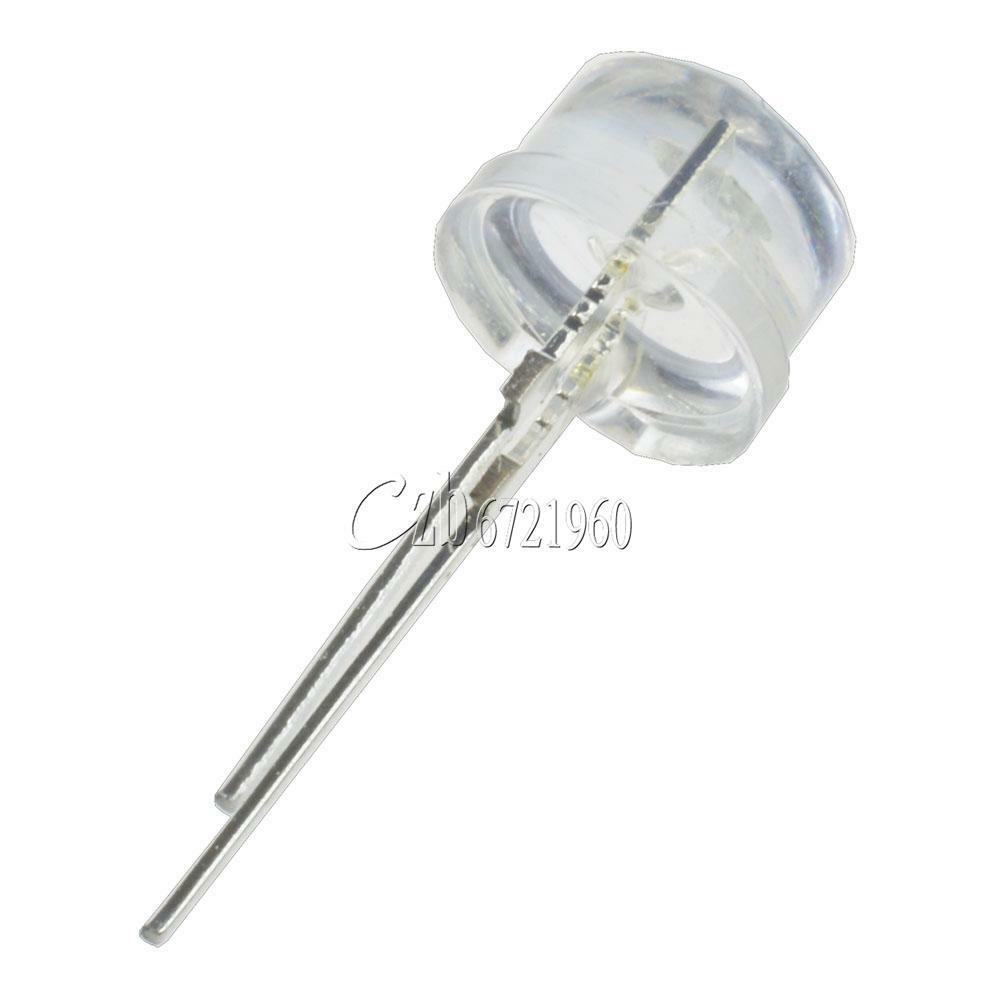 50PCS 8mm 0.5W Straw hat white LED High-Power Emitting Diode Light