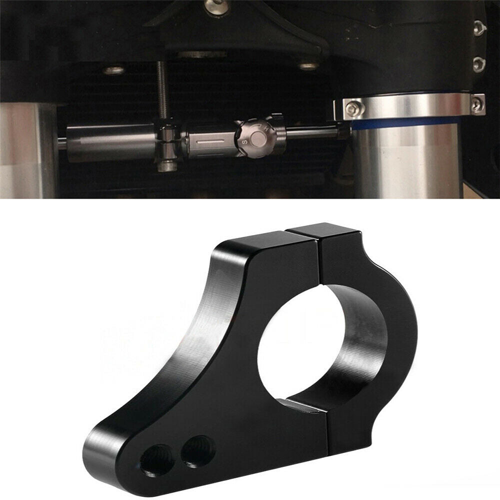 45mm Motorcycle Steering Damper Fork Frame Mounting Clamp Bracket Aluminum Alloy