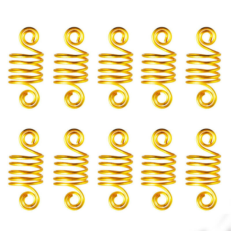 160pcs/set Hair Coil Dreadlocks Beads Cuffs Braiding Clips Twisted Braid .fJCDF