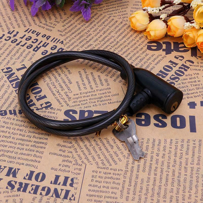 8x640MM Cycling Cable Anti-Theft Bike Bicycle Scooter Safety Lock With 2 Keys