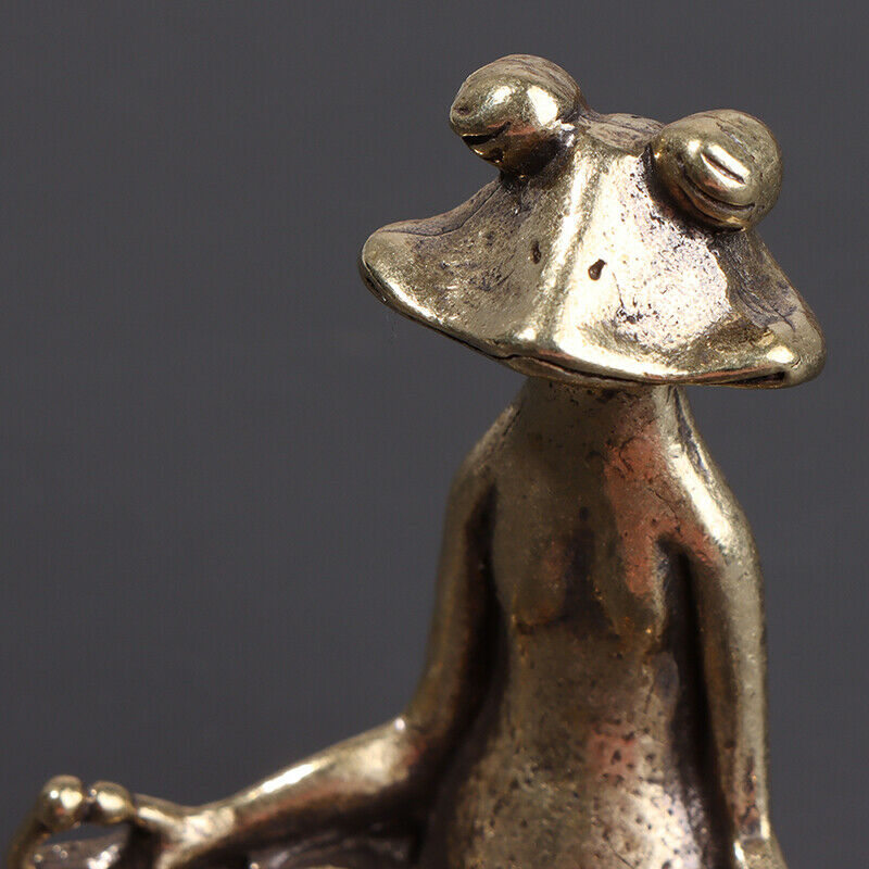 Meditate Buddhism Frog Statue Ornament Animal Incense Burner Desk Decor T.l8