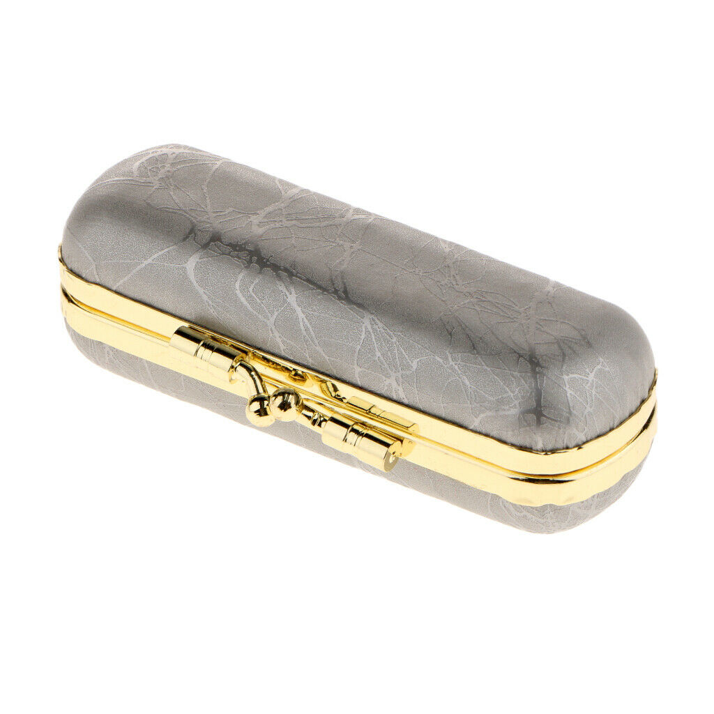 2-Packs Leather Covered Lipstick Case Holder Lip Gloss Organizer Bag for Purse