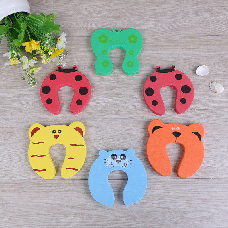 6X Baby safety foam door jammer guard finger protector animal design  .l8
