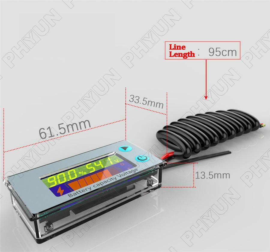 Motorcycle LCD Intelligent Voltmeter Thermometer Electricity Display Meter Gauge