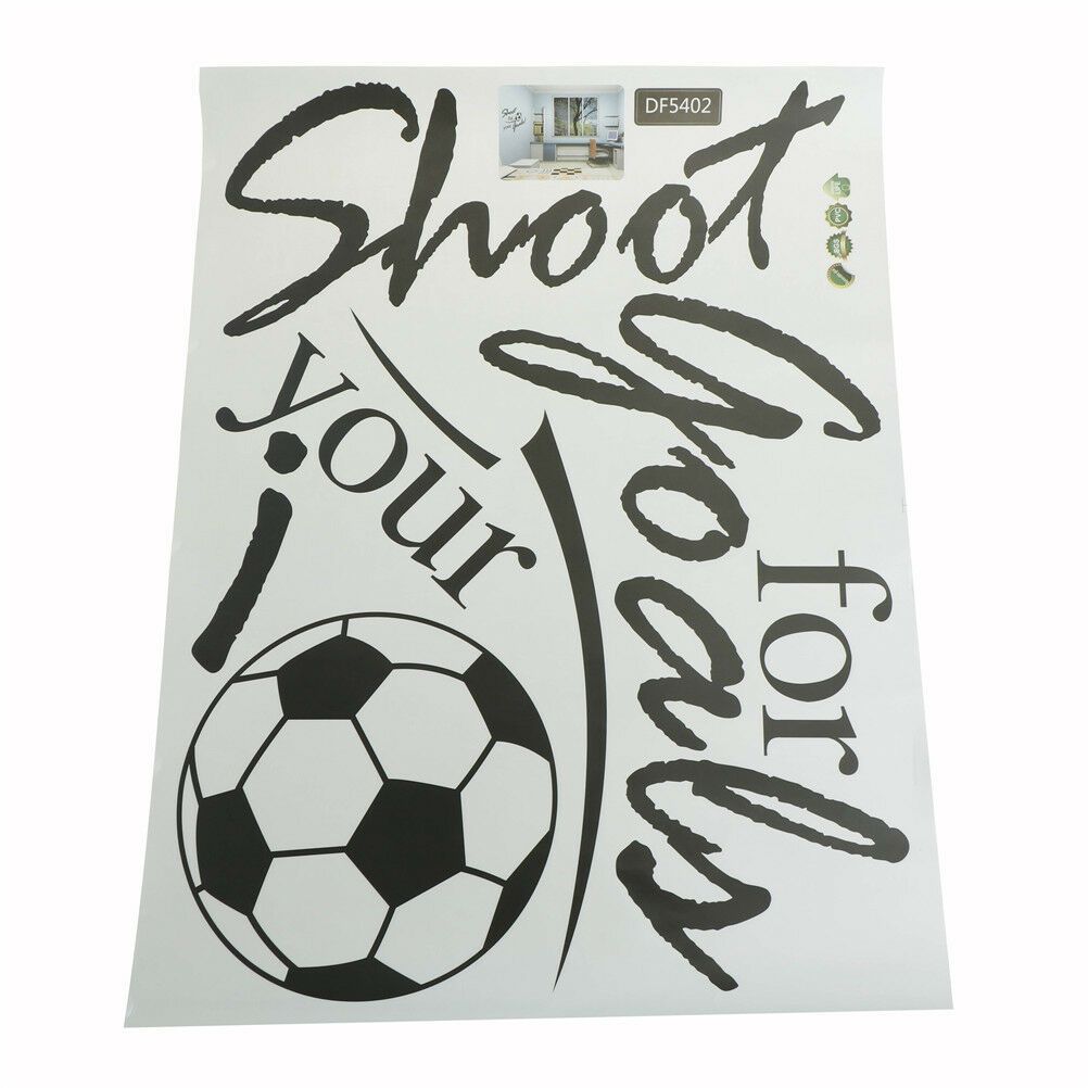 Shoot For Your Goals Soccer Wall Stickers Decals Chilren Room Decoration_AUA Re