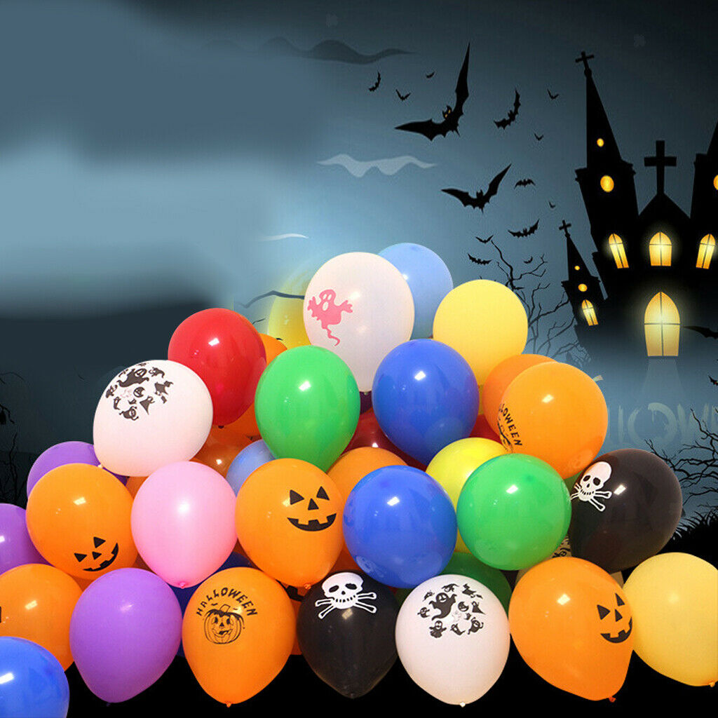 100/lot Halloween Latex Balloons Party Decoration Props White Ghost