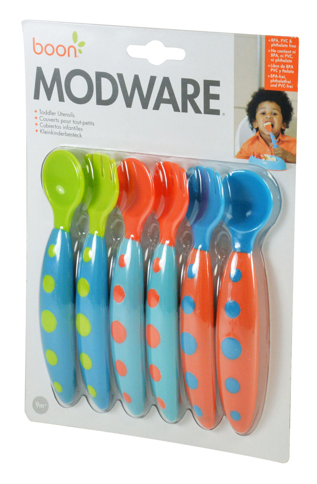 B10129 Boon MODWARE Cutlery Dishwasher Safe Multi Colour Baby Toddler 9+ Months