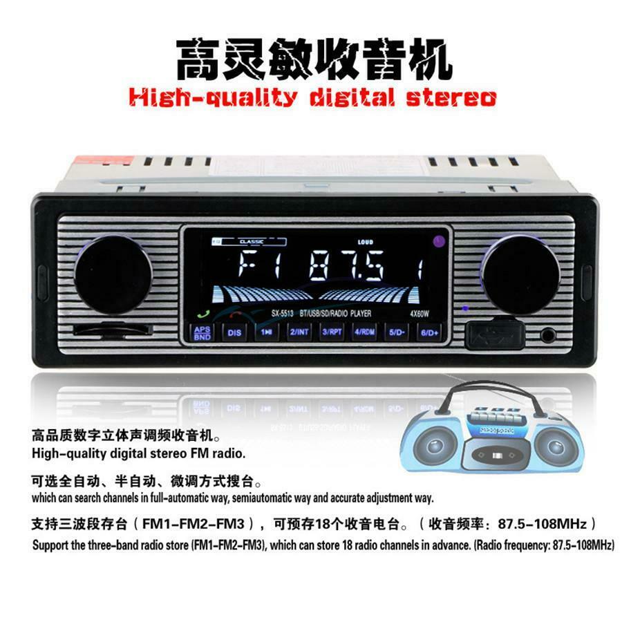 1PC Car 4-CH Bluetooth Stereo Radio MP3 Player USB / SD / FM / WMA / MP3 / WAV