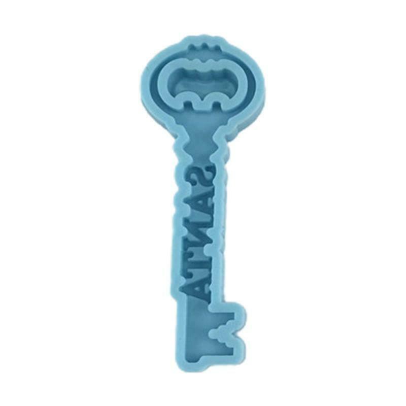 Santa Claus Key Shape Keychain Mould Crystal Epoxy Creative Silicone Mould