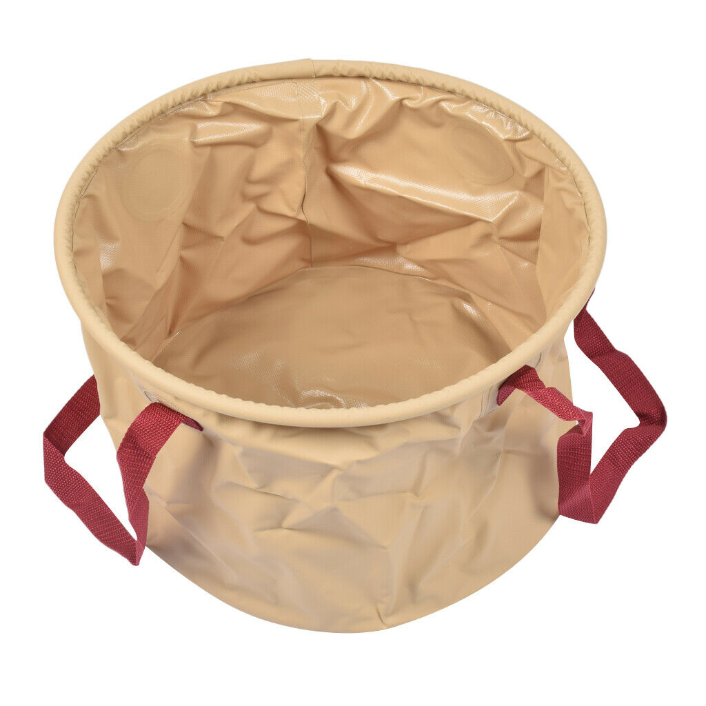 Folding Water Bucket Outdoor Water Storage Barrel Brush Clean Pail Tank 10 L