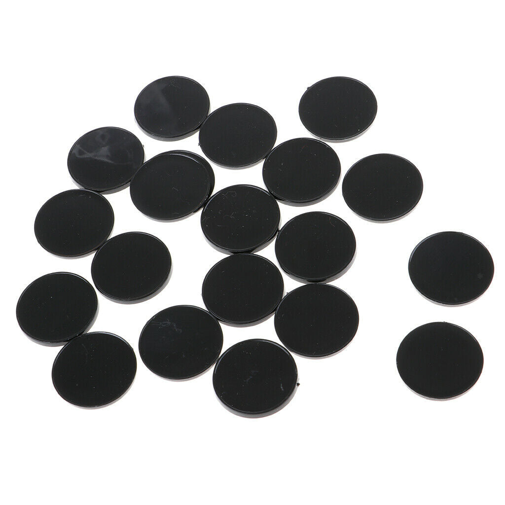 20 pcs. 22mm plastic black round base display holder for anime figures