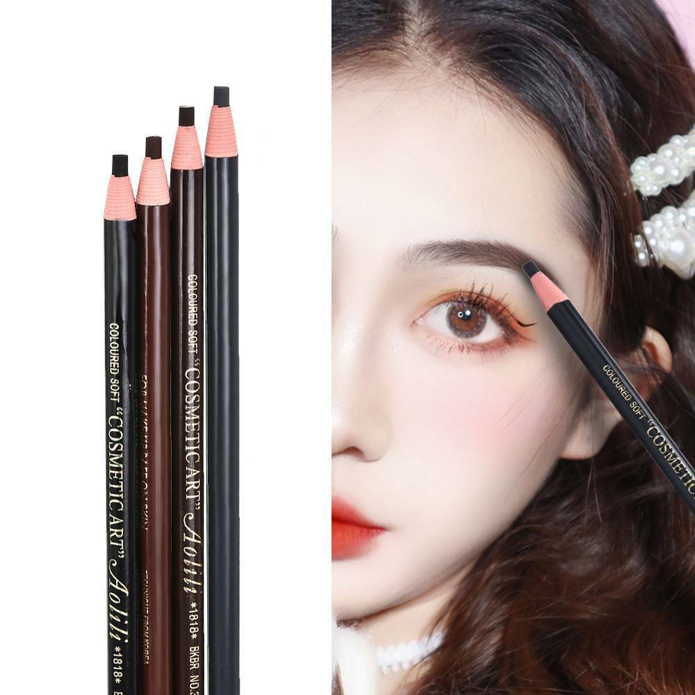 4pcs/set Microblading Tattoo Eyebrow Pencil Long Lasting Eye Brow Makeup Pencil~